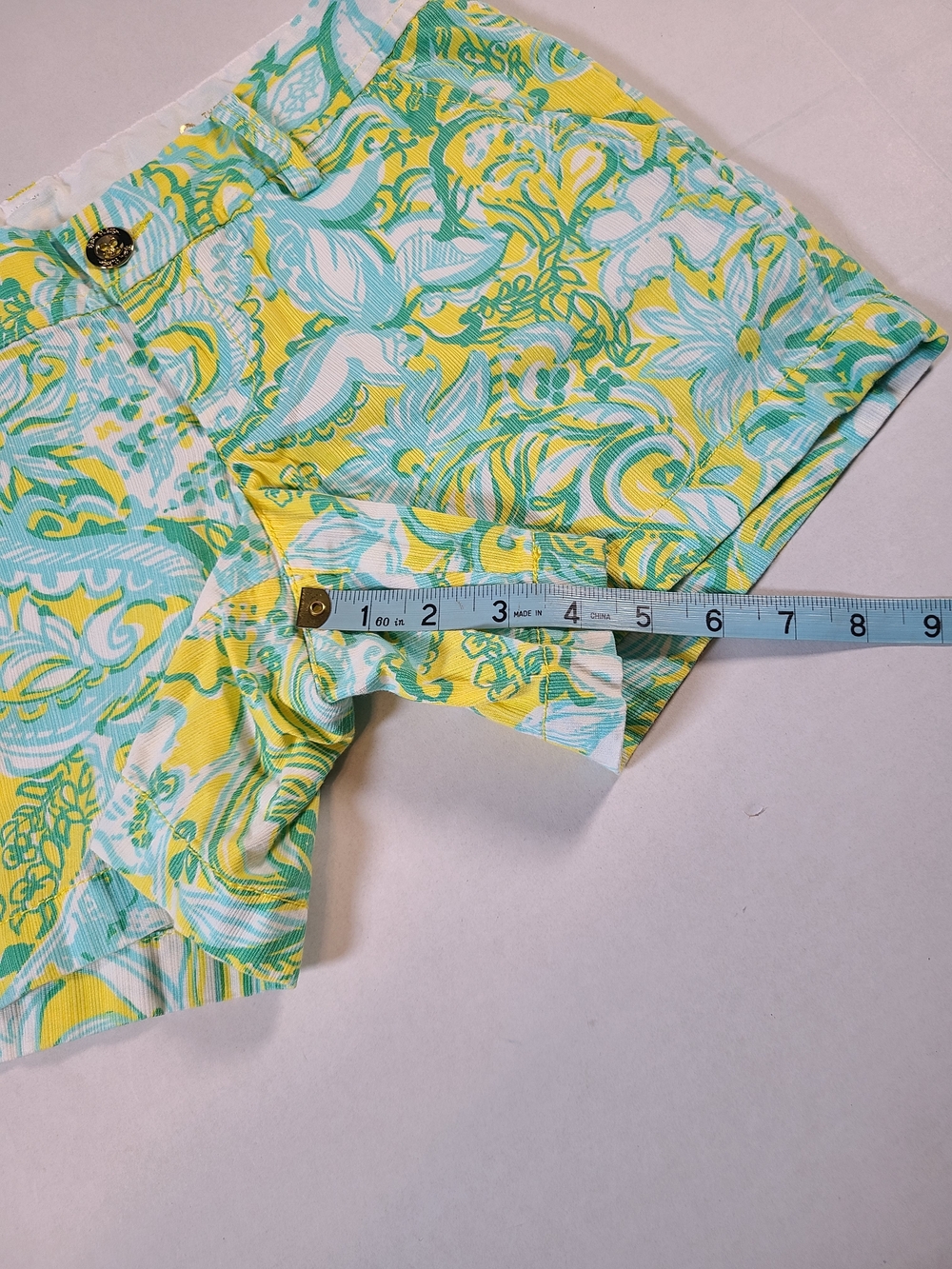 Lilly Pulizter Women's Tropical Palm Callahan Shorts Hawaii Aloha Beach Size 2 - Picture 9 of 13